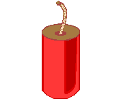 GIF-Animation Explosives im Pixel-Style
