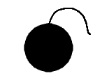 GIF-Animation Explosives im Pixel-Style