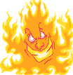 GIF-Animation Feuer im Pixel-Style