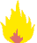 GIF-Animation Feuer im Pixel-Style