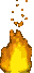 GIF-Animation Feuer im Pixel-Style