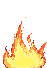 GIF-Animation Feuer im Pixel-Style