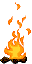 GIF-Animation Feuer im Pixel-Style