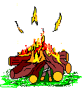 GIF-Animation Feuer im Pixel-Style