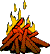 GIF-Animation Feuer im Pixel-Style