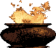 GIF-Animation Feuer im Pixel-Style