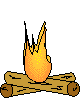 GIF-Animation Feuer im Pixel-Style