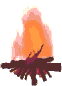 GIF-Animation Feuer im Pixel-Style