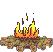 GIF-Animation Feuer im Pixel-Style