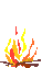 GIF-Animation Feuer im Pixel-Style
