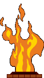 GIF-Animation Feuer im Pixel-Style