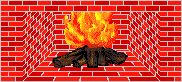 GIF-Animation Feuer im Pixel-Style