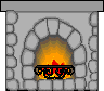 GIF-Animation Feuer im Pixel-Style
