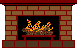 GIF-Animation Feuer im Pixel-Style