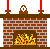 GIF-Animation Feuer im Pixel-Style