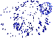 GIF-Animation blaues Feuerwerk im Pixel-Style