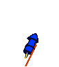 GIF-Animation blaues Feuerwerk im Pixel-Style