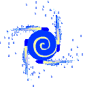 GIF-Animation blaues Feuerwerk im Pixel-Style
