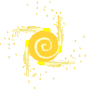 GIF-Animation gelbes Feuerwerk im Pixel-Style