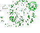 GIF-Animation grünes Feuerwerk im Pixel-Style