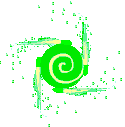 GIF-Animation grünes Feuerwerk im Pixel-Style