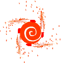 GIF-Animation rotes Feuerwerk im Pixel-Style