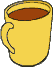 GIF-Animation Kaffee im Pixel-Style