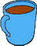 GIF-Animation Kaffee im Pixel-Style