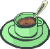 GIF-Animation Kaffee im Pixel-Style
