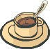 GIF-Animation Kaffee im Pixel-Style