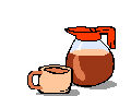 GIF-Animation Kaffee im Pixel-Style