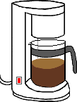GIF-Animation Kaffee im Pixel-Style