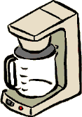 GIF-Animation Kaffee im Pixel-Style