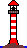 GIF-Animation Leuchtturm im Pixel-Style