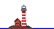 GIF-Animation Leuchtturm im Pixel-Style