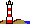 GIF-Animation Leuchtturm im Pixel-Style