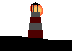 GIF-Animation Leuchtturm im Pixel-Style
