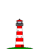 GIF-Animation Leuchtturm im Pixel-Style