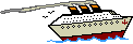 GIF-Animation Schiff im Pixel-Style