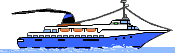 GIF-Animation Schiff im Pixel-Style
