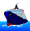 GIF-Animation Schiff im Pixel-Style