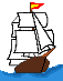 GIF-Animation Schiff im Pixel-Style