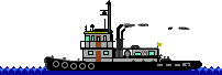 GIF-Animation Schiff im Pixel-Style