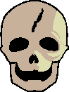 GIF-Animation Totenkopf im Pixel-Style
