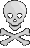 GIF-Animation Totenkopf im Pixel-Style
