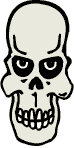 GIF-Animation Totenkopf im Pixel-Style