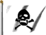 GIF-Animation Totenkopf im Pixel-Style