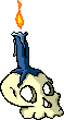 GIF-Animation Totenkopf im Pixel-Style