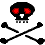 GIF-Animation Totenkopf im Pixel-Style