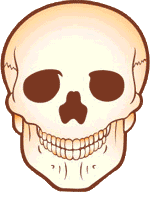 GIF-Animation Totenkopf im Pixel-Style